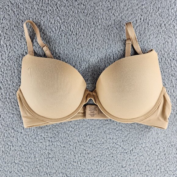 Soma Bra Womens 34D Beige Embraceable Tailored Push Up Underwire - Picture 2 of 12